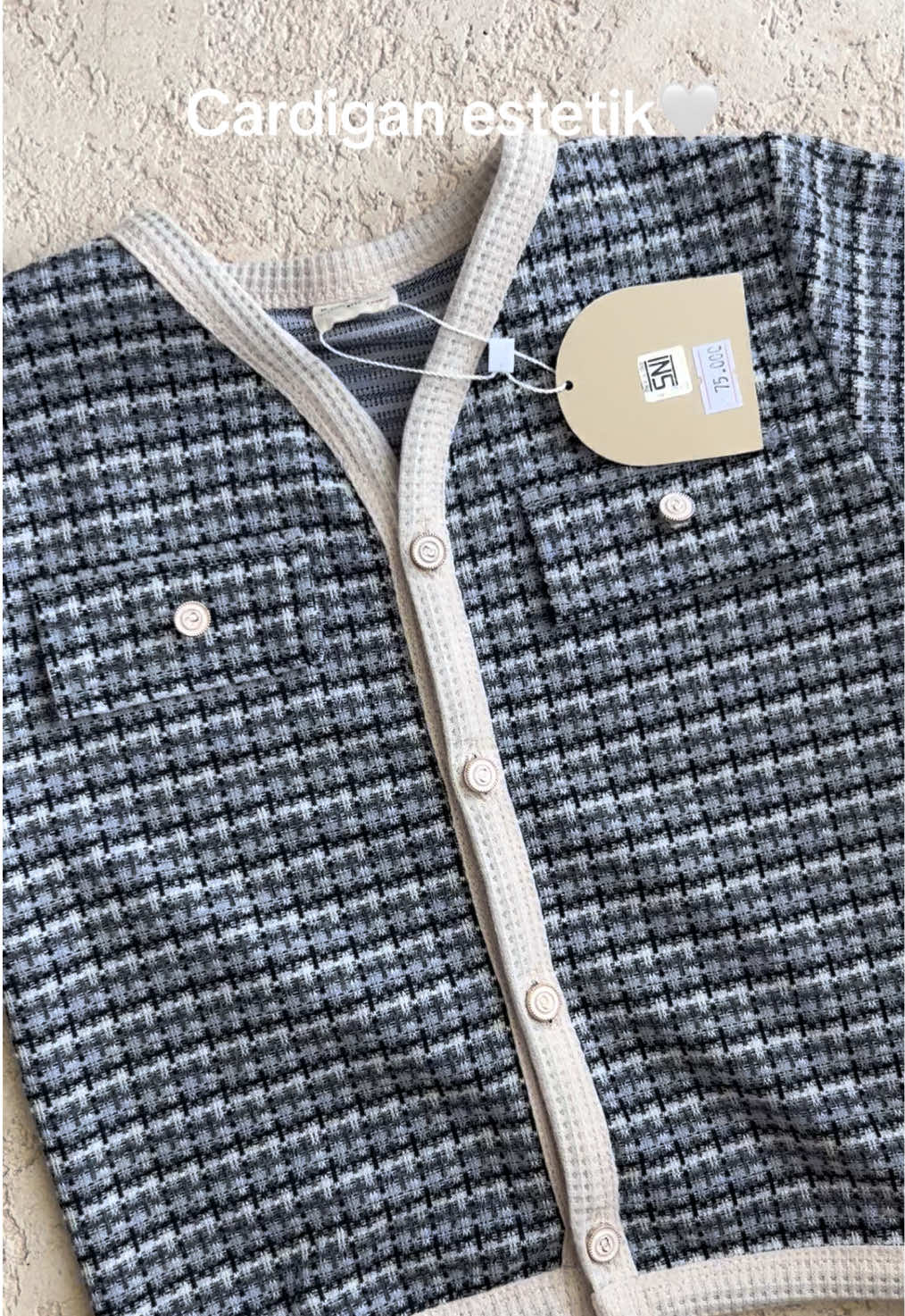 Cardigan estetik bahan tweed lembut nyaman dipakai anak🤍 #cardigan #bellandbo #atasananak #bajuanak #ootdanakperempuan 