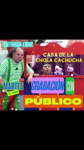 LA CHOLA CACHUCHA Grabación con Público Amigos, Seguidores y Fans esta Invitado a la Grabación 🗓Martes 2 de Septiembre 2025 ⏰Hora: 3:00 P.M. 📍LUGAR: Mz B Lote 13 Campo Sol Calle Cajamarca Ref.: Paradero El Portillo de Carapongo Lurigancho Chosica