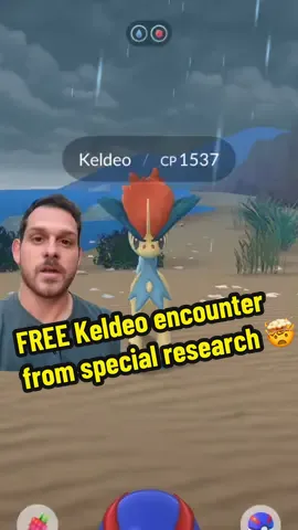 FREE Keldeo encounter for EVERYONE in Pokémon GO from special research!  #pokemon #pokemongo #pokemoncommunity #pokemontiktok #pokemonfan 