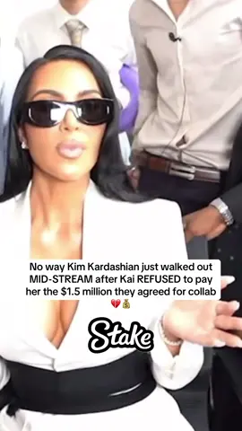 No way Kim Kardashian just walked out  MID-STREAM after Kai REFUSED to pay her the $1.5 million they agreed for collab 💔💰 #kaicenat #kimkardashian #kardashians 