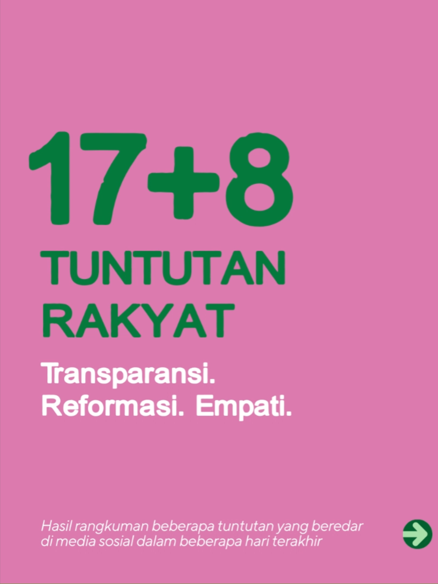 17+8 Tuntutan Rakyat - Pari Kesit Rap Hijab #parikesit #raphijab #tuntutanrakyat #17+8
