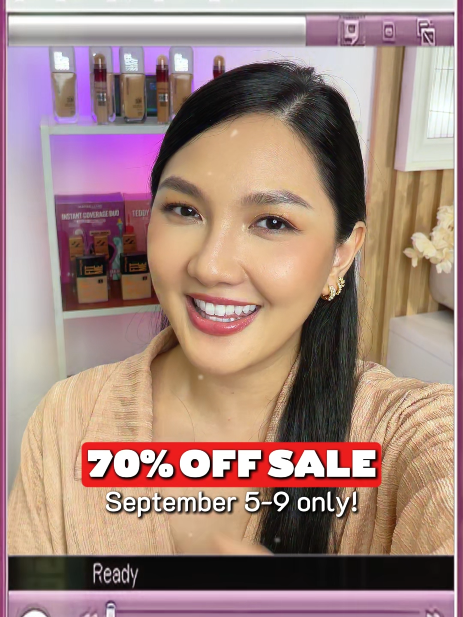 Why pay full price when you can SLAY with up to 70% OFF? 👀 Happening this 9.9 only! 💖 #maybellineph #maybelline #BeautyTok #makeupessentials #99alloutshoppingsale #99sale