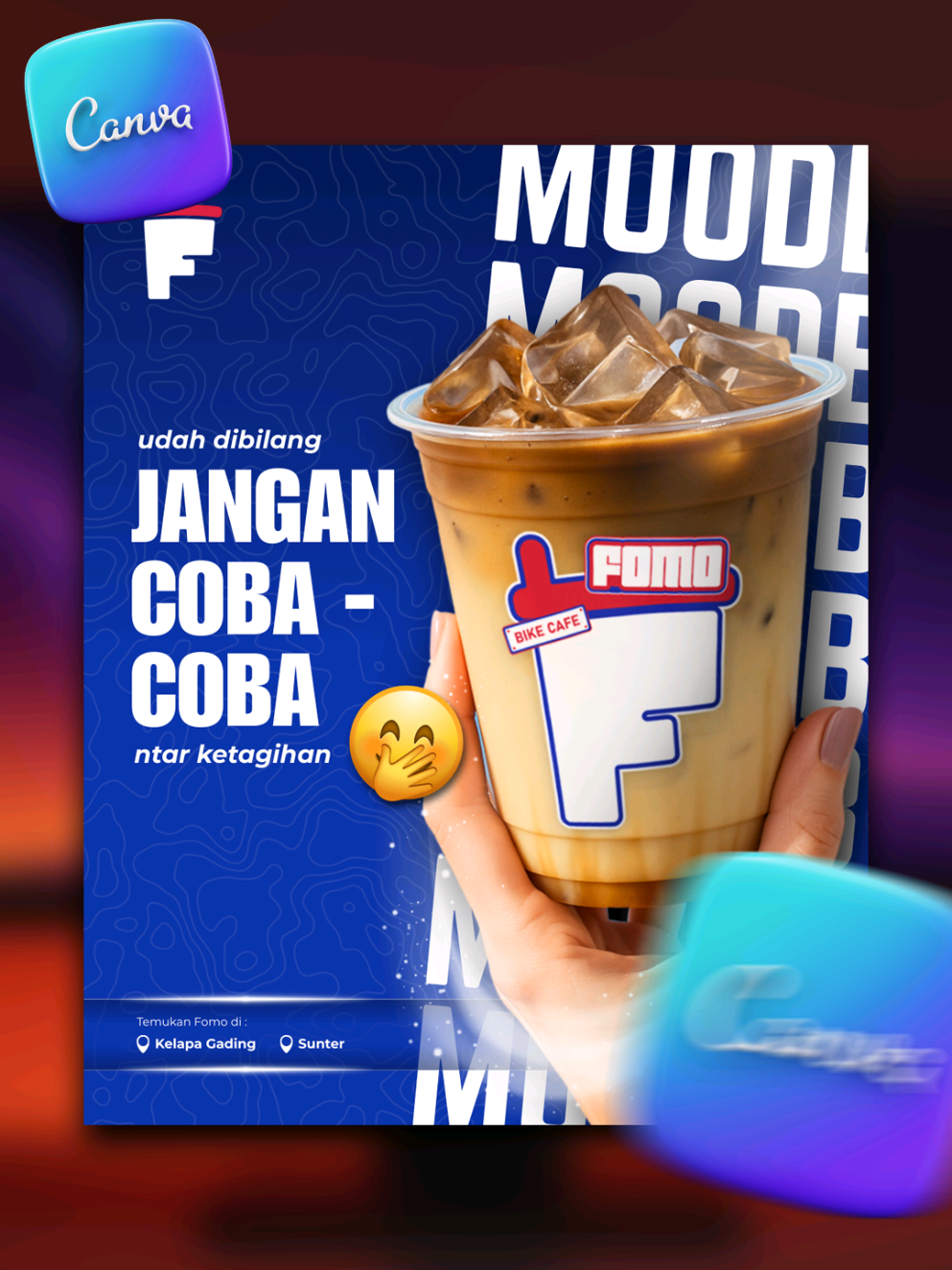Nasib pinter ngedesain ya gini selalu di manfaatin 🥲, nih referensi desain poster lagi yuk ikutin caranya! - #jasadesain #desaingrafis #tutorialcanva #desainposter #belajarcanva 