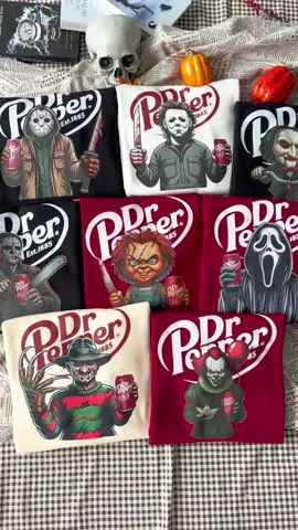 POV: You just discovered your favorite horror character chilling with your go-to drink on this hoodie👻🎃🥤 #ghostfacehoodie #drpepperhoodie #halloweenhoodie #michaelmyershoodie #ghostfacehalloween 
