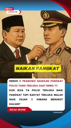 Secara mengejutkan Presiden Prabowo naikkan pangkat polisi yang terluka saat aksi unjuk rasa!! #prabowo #polisi #demonstrasi #beritaterkini #fyppppppppppppppppppppppp 