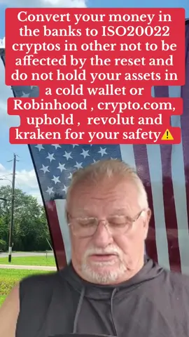 Convert your money in the banks to ISO20022 cryptos in other not to be affected by the reset and do not hold your assets in a cold wallet or Robinhood , crypto.com, uphold ,  revolut and kraken for your safety⚠️ #xrp #cbdc #viral #globalrecommendations #xlm 