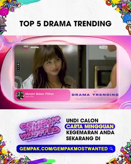 Jom tengok balik top 5 Drama Trending last week. Makin sengit ya! Kedudukan Terkini Top 5 Carta Mingguan Gempak Most Wanted 🗓️ Setiap Isnin hingga Jumaat ⏰ 11:30 malam 📺 Astro Ria, On Demand & Astro GO 📱 Undi calon fav di gempak.com/gempakmostwanted #CartaMingguanGempakMostWanted2025 #GempakMostWanted #GempakMostWanted2025 #Sookamalaysia  #AstroOne    