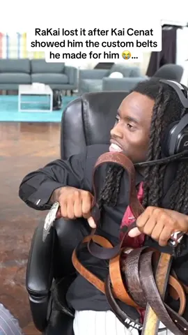 RaKai lost it after Kai Cenat showed him the custom belts he made for him 😭… #rakai #kaicenat #mafiathon3 