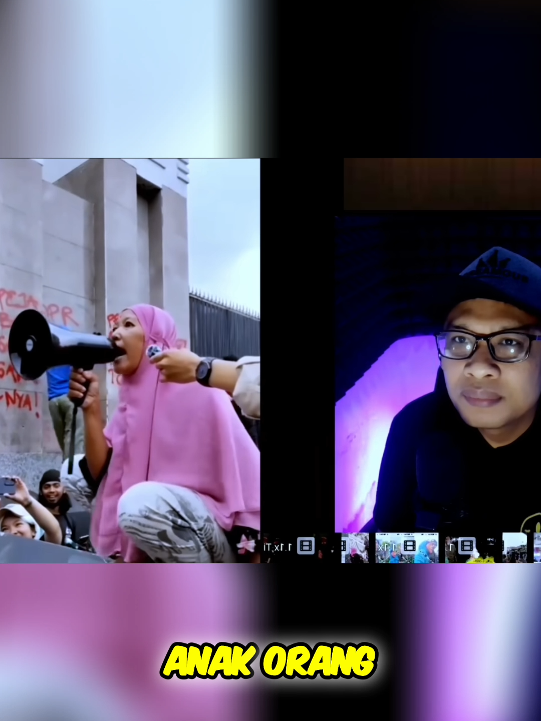 POV  DEMO CORE : Mak-mak demo! Polisi ditarik, Prabowo disebut. Gil4! #Keadilan #podcast #trending #sorotan #fypシ゚ #demo #viral #dprri #dpr #korupsi #podcastclips