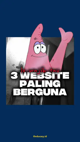 Membalas @... 3 WEBSITE MEMPERMUDAH HIDUP 🤭🫵 #SerunyaBelajar    #Educazy 
