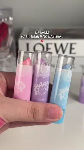 Lipbalm hasil pink naturall 💕#madamegie #lipbalm #colorpop #foryou 