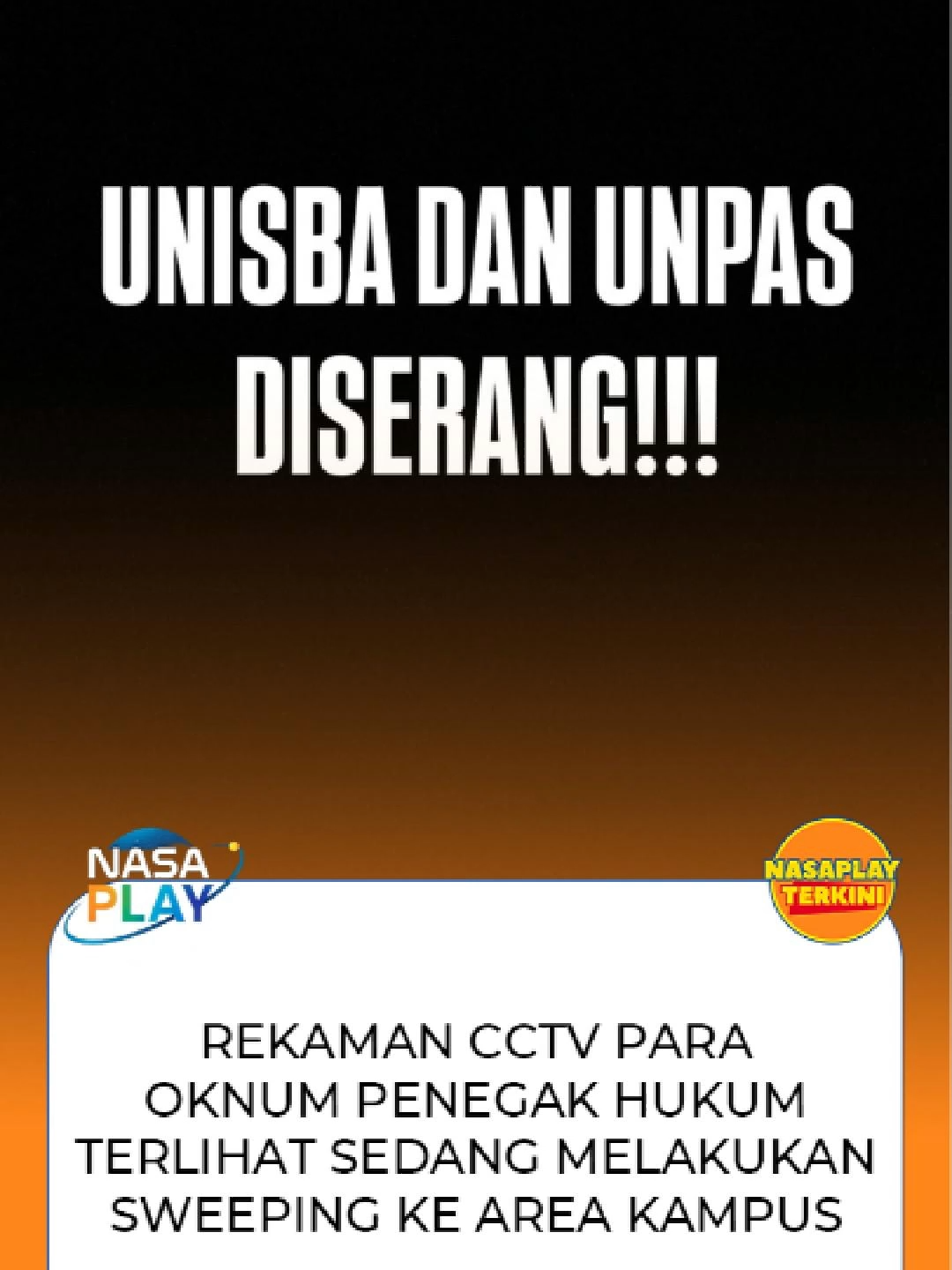 Rekaman CCTV dari Kampus yang terkena sweeping oleh oknum penegak hukum di bandung. #fyp #viral #viralvideo #berita #beritaviral #dpr #dprri #demo #sahroni #uyakuya #eko #ekopatrio #nafaurbach #ojol #cctv #unisba #unpas #bandung #nasaplay