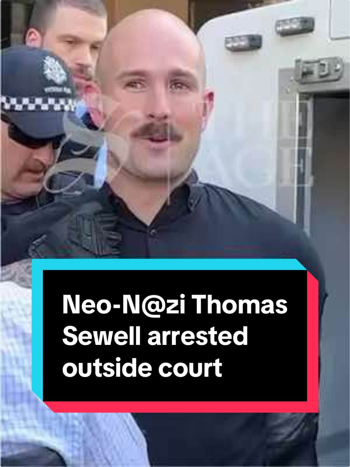 Breaking: Prominent neo-Nazi Thomas Sewell has been arrested outside a Melbourne court after his group stormed an Indigenous sacred site on Sunday. Two supporters of Sewell were also arrested outside the Melbourne Magistrates’ Court on Tuesday afternoon, where about 25 police officers and protective officers had gathered. Read more at theage.com.au. #breakingnews #melbourne #victoria #australia 