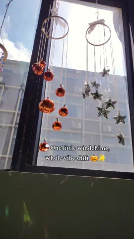 If you needed a sign... here it is 🧡✨️🌞#mirrorball #windchimes #sunshine #halloweendecor #getreadyforfashionweek 