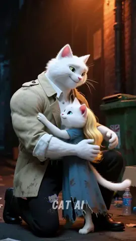 😭🤬Stepmother's disguise is exposed.#fyp #aicat #aicats #kitten #cat