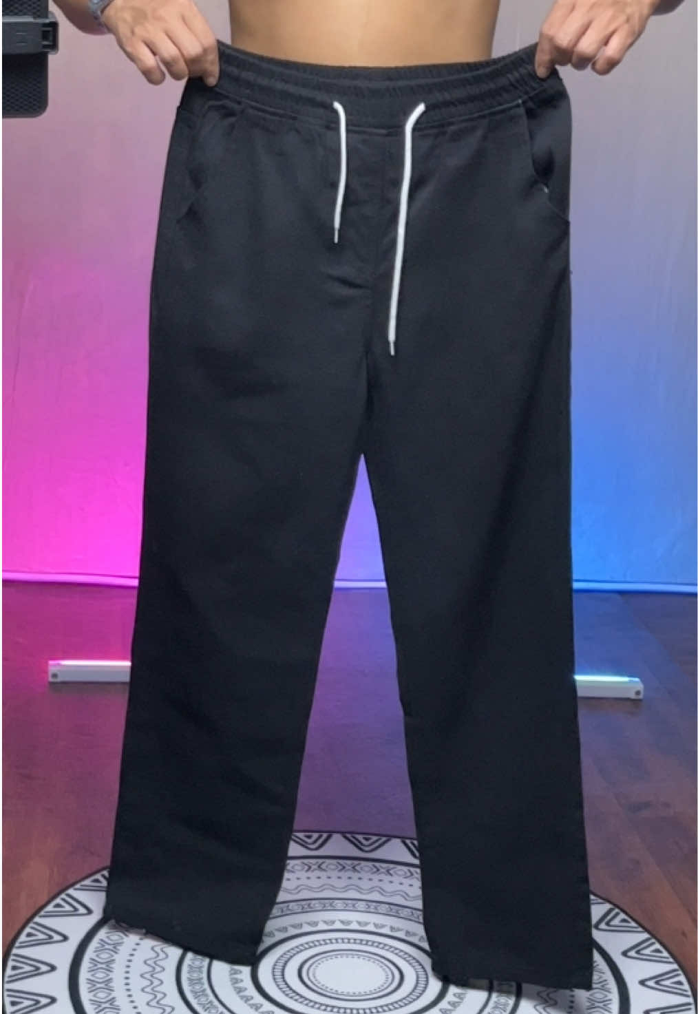 Drawstring pants elastic waist #pants #garterized #maongpants #pantalon #jeans 