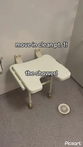 i dont talk ab it much here cuz it isnt relevant lol but i am physically disabled and so my uni accommodation is fully accessible! this includes this awesome wetroom shower with a built in seat ! it needed a good scrub before moving in and my good friend @Scrub_Hub recorded this for me !!! anyway, bleachy shower scrub with soft scrub bleach!  - - - - - - - - - - #CleanTok #brushclean #cleaningasmr #brushscrubbingasmr #floorscrub 