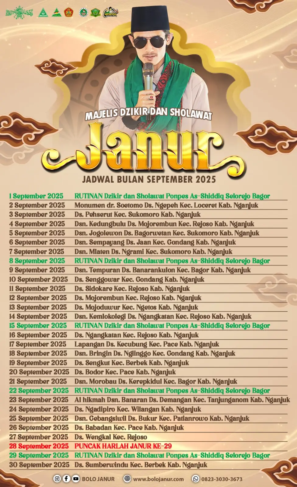 jadwal September mu cahh #lewatberanda #bolojanur🤙🤙🤙 #bolojanurnganjuk #lewatberandafyp #foryoupage 