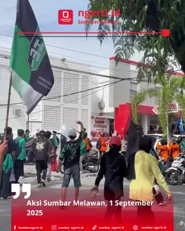 Aksi Sumbar melawan yang dilakukan Massa gabungan Cipayung plus, Mahasiswa dan Masyarakat padang pada 1 september 2025 berlangsung damai dan kondusif #demo #indonesia #1312 #sumbar #bubarkandpr #indonesiagelap 