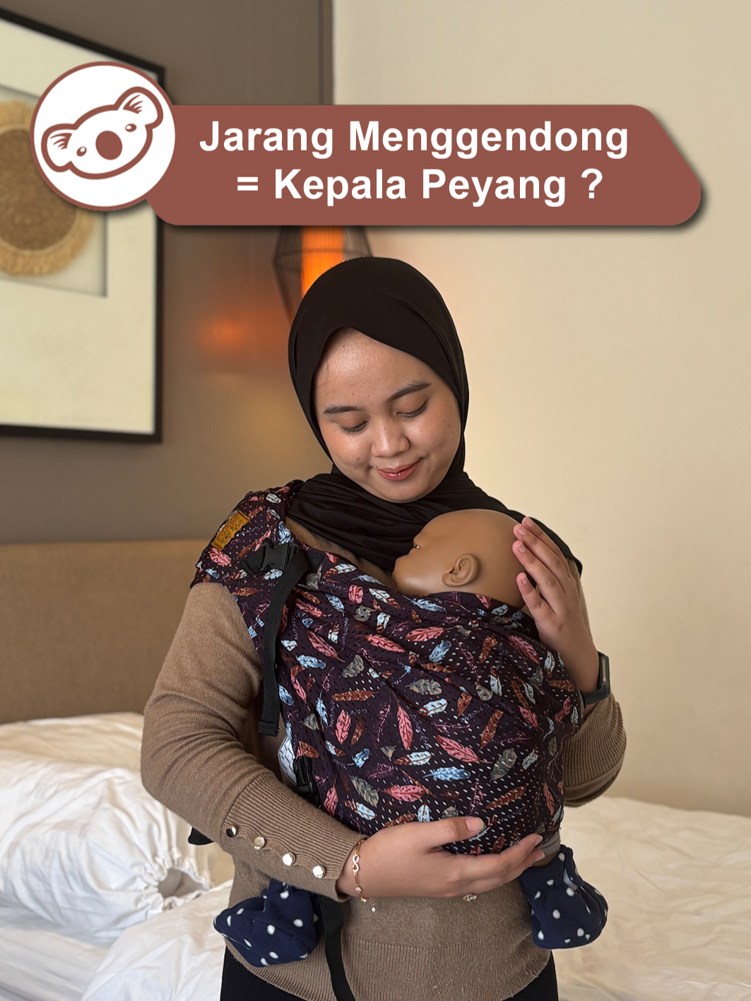 Hati-hati! Jarang menggendong bisa sebabkan kepala peyang! ;awareness-edukasi #cuddlemeindonesia #cuddleme #terpercayasejak2010 #geosfit