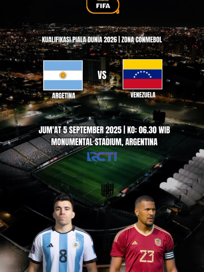 ARGENTINA VS VENEZUELA, WCQ 2026 #kualifikasipialadunia2026  #jadwalbola #argentina  #venezuela #conmebol 