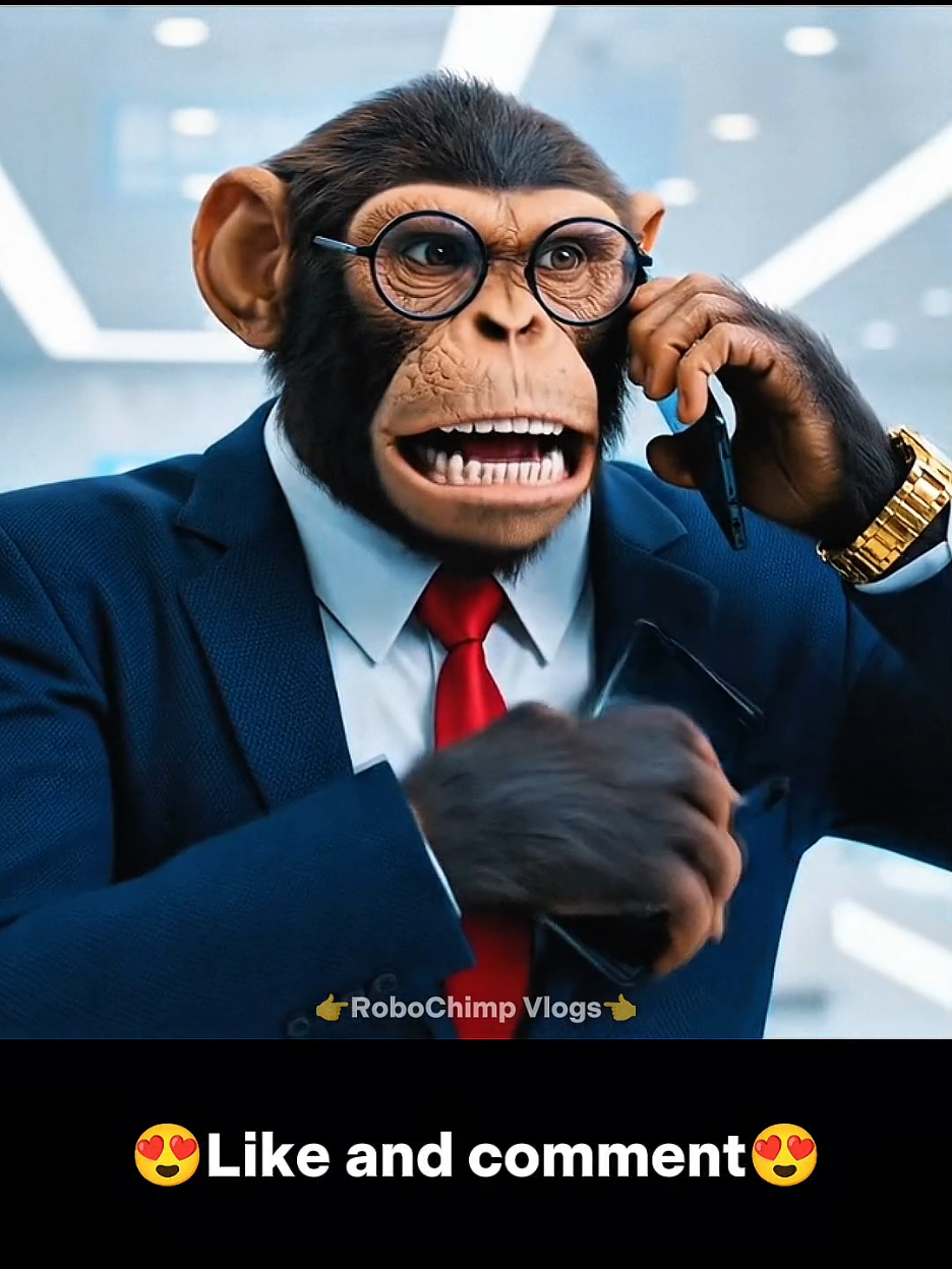 Bandar ka lafra ho gaya bank me. funny video 😂 #foryou #tiktok  #funny  #ai #monkey 