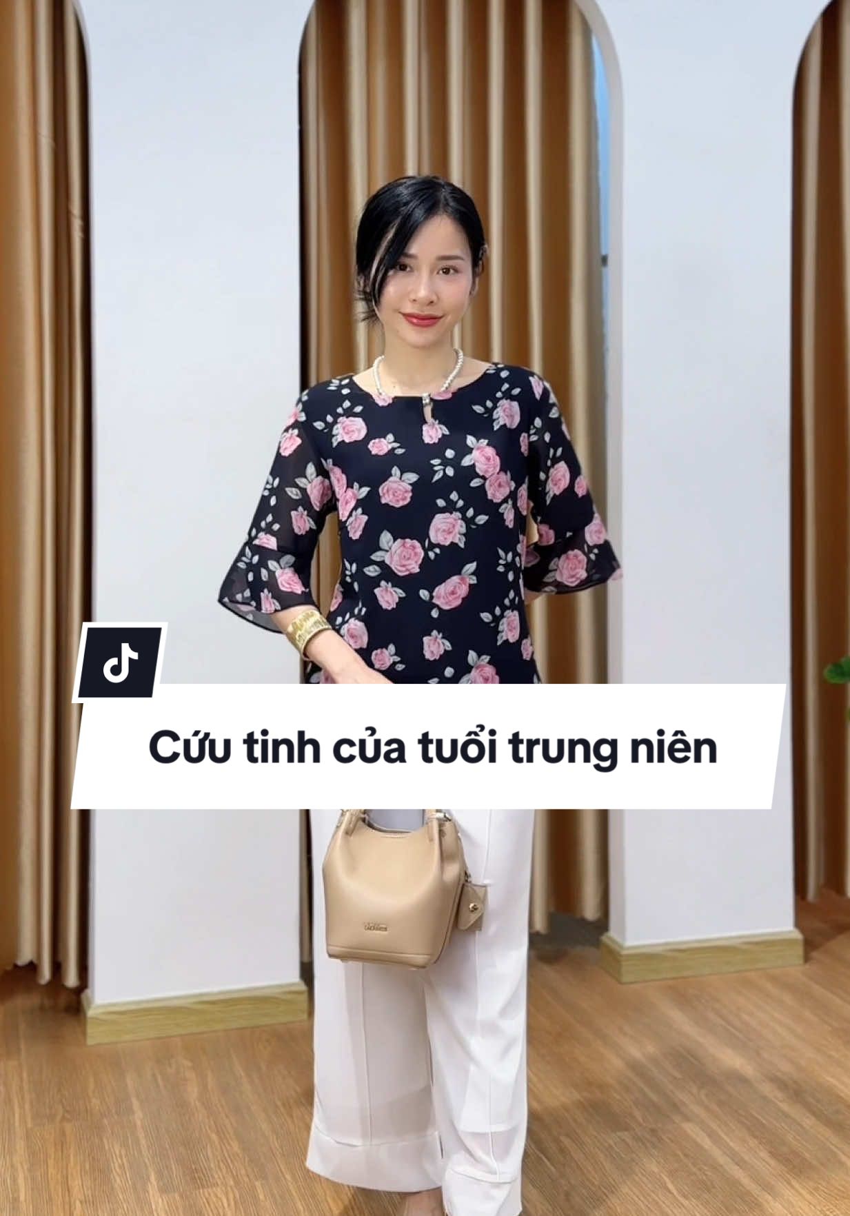 Áo voan hoa xinh xắn #thieuhoa #thoitrangtrungnien #thoitrang 