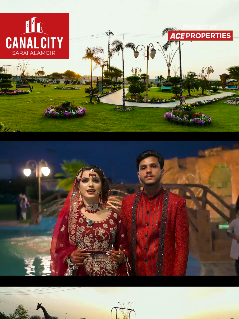 Turn Moments into Memories✨ A beautiful couple from Sarai Alamgir visited for their bridal shoot at Canal City where every corner became a perfect frame with stunning views and a peaceful environment. 🌿📸 #ACEProperties #CanalCitySaraiAlamgir #trending #bridalshoot  #couplegoals 