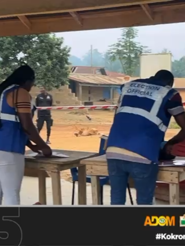 📹 | Akwatia By-Elections: Voting commences at the Funeral grounds (Kusi) polling station.  #AdomFM #AdomNews #AdomBrands #KokromotiPower #ElectionHQ #Akwatia #Ghana #foryou #fyi #viral