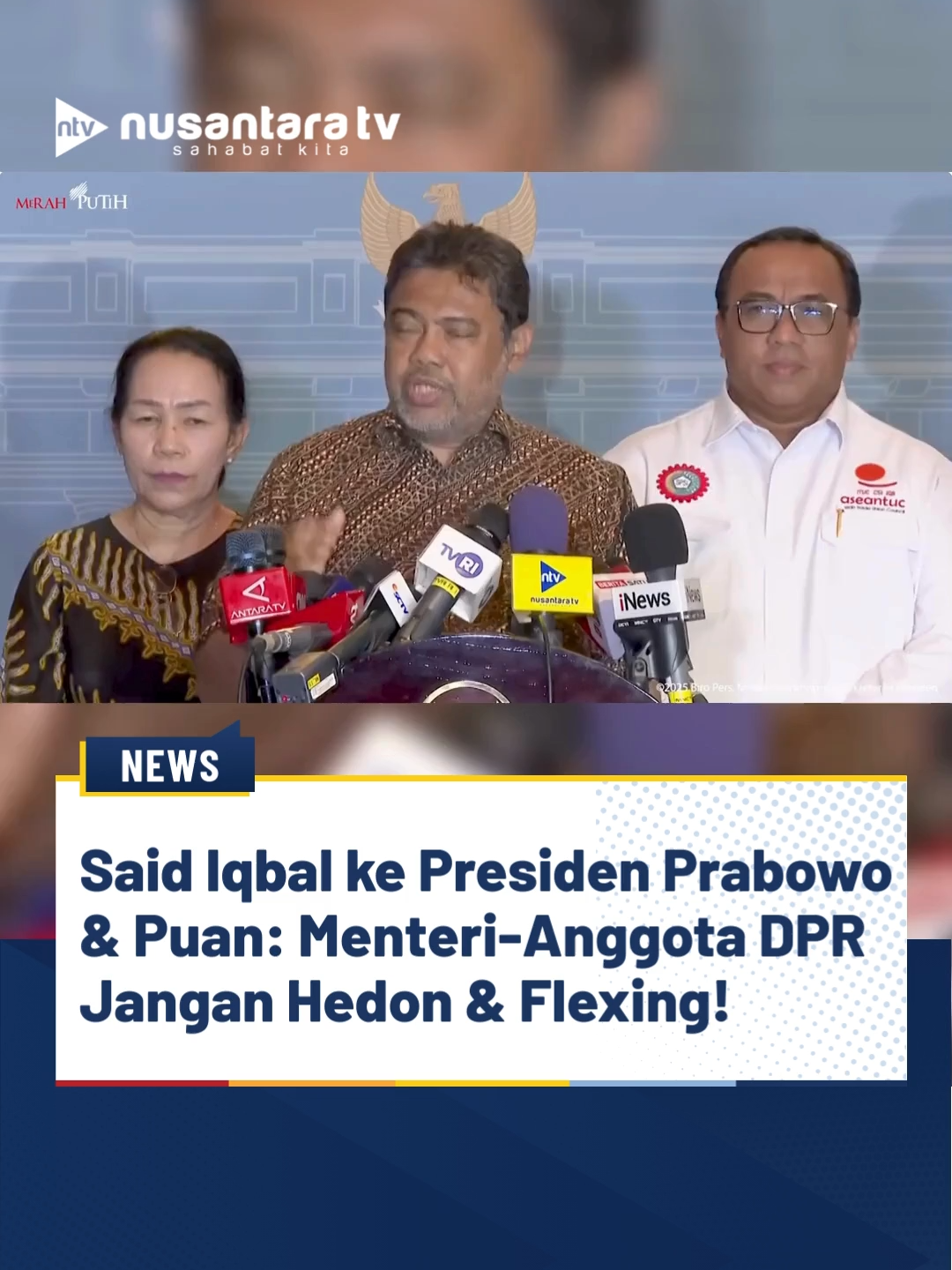 Presiden Partai Buruh, Said Iqbal, menyoroti gaya hidup flexing dan hedonisme yang kerap dilakukan oleh para pejabat, termasuk anggota DPR RI. Said menegaskan bahwa flexing dan hedonisme ini dilakukan oleh pejabat negara di tengah maraknya pemutusan hubungan kerja (PHK) dan upah buruh yang masih rendah. Ia menilai hal tersebut tidak pantas dilakukan oleh pejabat negara. 