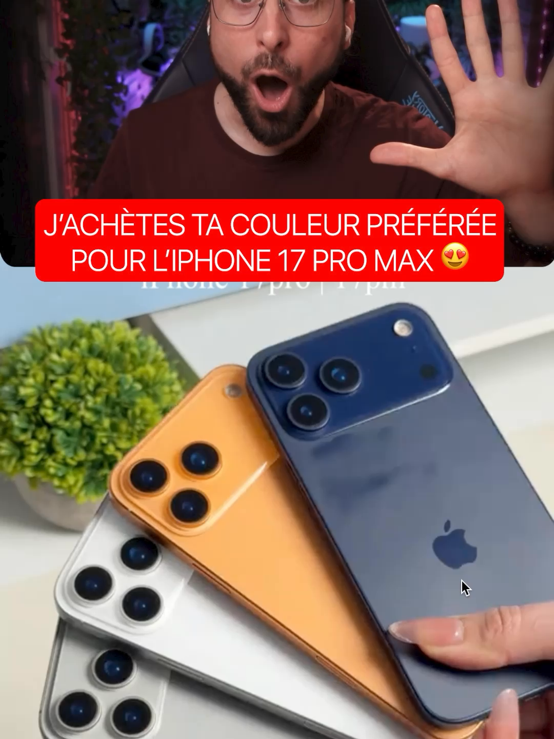 LES 5 COLORIS DE L'iPHONE 17 PRO MAX 😍 #iPhone17 #iPhone #Apple #technology