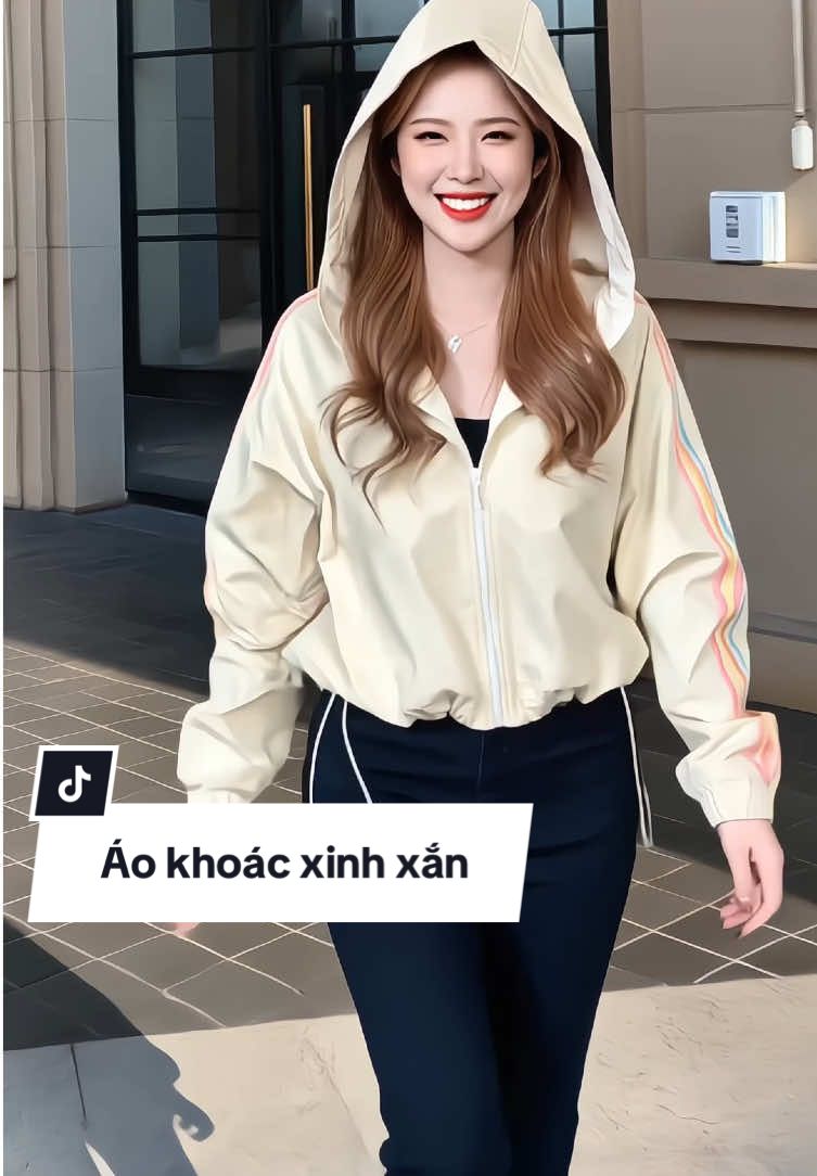 Áo khoác nữ lửng chất dù dày dặn thiết kế kẻ sọc năng động, cá tính #aokhoacnu #aokhoacgio #aokhoacdep #aokhoacnuxinh #xuhuong 