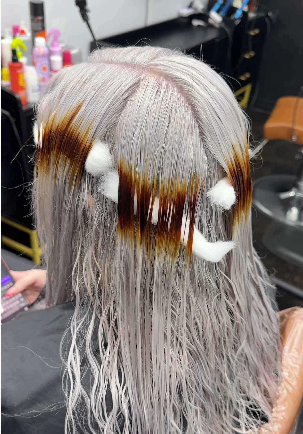 I’m lowk starting to like doing consultation videos more but Angel ring for shay 🧡🤎 #althair #hairstylist #fyp #hairtransformation 