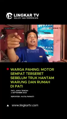 Warga Pahing: Motor Sempat Terseret Sebelum Truk Hantam Warung dan Rumah di Pati Sebuah truk bermuatan material menabrak motor, warung, dan rumah di Dukuh Ngantru, Desa Banjasari, Kecamatan Gabus, Pati. Tiga orang, termasuk pemilik warung, sopir truk, dan pengendara motor, dilarikan ke rumah sakit. Warung porak-poranda, sementara polisi masih menyelidiki penyebab kecelakaan. Warga menyebut motor sempat terseret sebelum menabrak warung, dan jalur Pati–Gabus dikenal rawan kecelakaan.