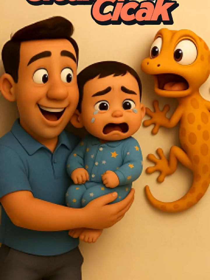 Cicak Cicak di Dinding - Hisyam Kaget Lihat Cicak Raksasa! 😱🦎 - Shorts Anak Lucu