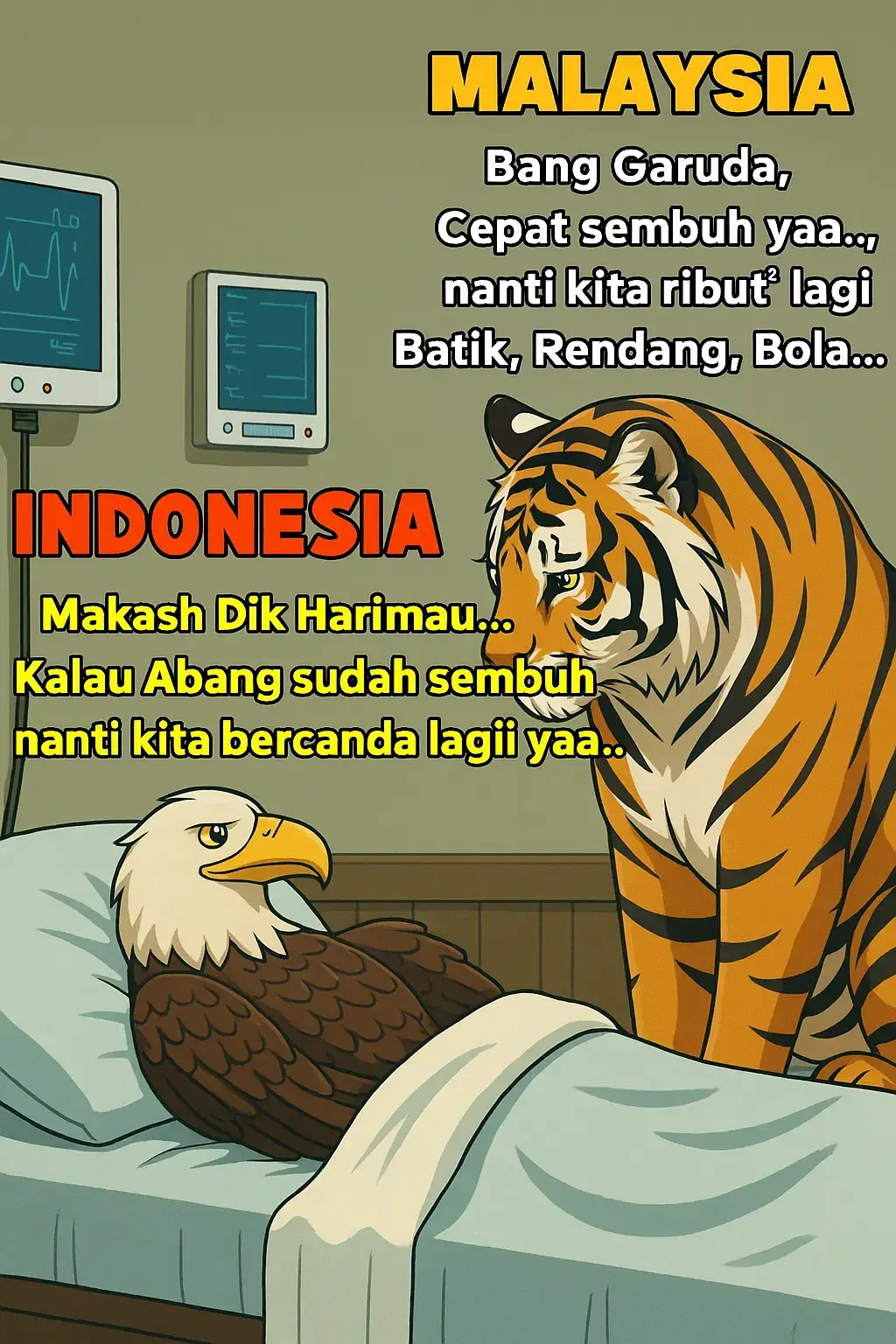 Di tengah tragedi yang sedang dialami bangsa Indonesia, dukungan dan doa dari berbagai negara terus mengalir. Salah satu yang terasa begitu dekat adalah dari negeri jiran, Malaysia. Meskipun kedua negara sering berselisih paham soal hal-hal kecil seperti batik, sepak bola, hingga kuliner rendang, kenyataannya Indonesia dan Malaysia tetap berasal dari satu rumpun dan satu nenek moyang. Persaudaraan ini terbukti saat masa-masa sulit, di mana rasa empati dan solidaritas muncul tanpa diminta. Seperti pepatah lama yang mengatakan, “Cubit peha kanan, peha kiri terasa”, demikianlah hubungan antara Indonesia dan Malaysia. Apa yang dirasakan Indonesia, turut dirasakan oleh saudara serumpun di seberang. Ucapan terima kasih pun patut disampaikan kepada seluruh negara yang ikut mendoakan pemulihan Indonesia, khususnya Malaysia yang menunjukkan dukungan penuh. Doa dan semangat ini menjadi penguat di tengah duka dan cobaan yang sedang dihadapi. 𝙂𝙖𝙧𝙪𝙙𝙖-𝙠𝙪, 𝙨𝙚𝙢𝙤𝙜𝙖 𝙡𝙚𝙠𝙖𝙨 𝙨𝙚𝙢𝙗𝙪𝙝 𝙙𝙖𝙣 𝙗𝙖𝙣𝙜𝙠𝙞𝙩 𝙠𝙚𝙢𝙗𝙖𝙡𝙞.