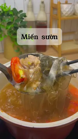 Miến dong nấu sườn  #xuhuong #riview #ancungtiktok #viral #miendong #miendongsoito 