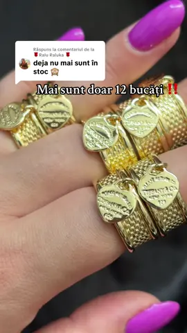 Ca răspuns pentru @🌹Ralu Raluka 🌹 ultimele bucăți ❤️ #codulfrumusetii #bijuteriiplacatecuaur #inel #tiffany #viral 