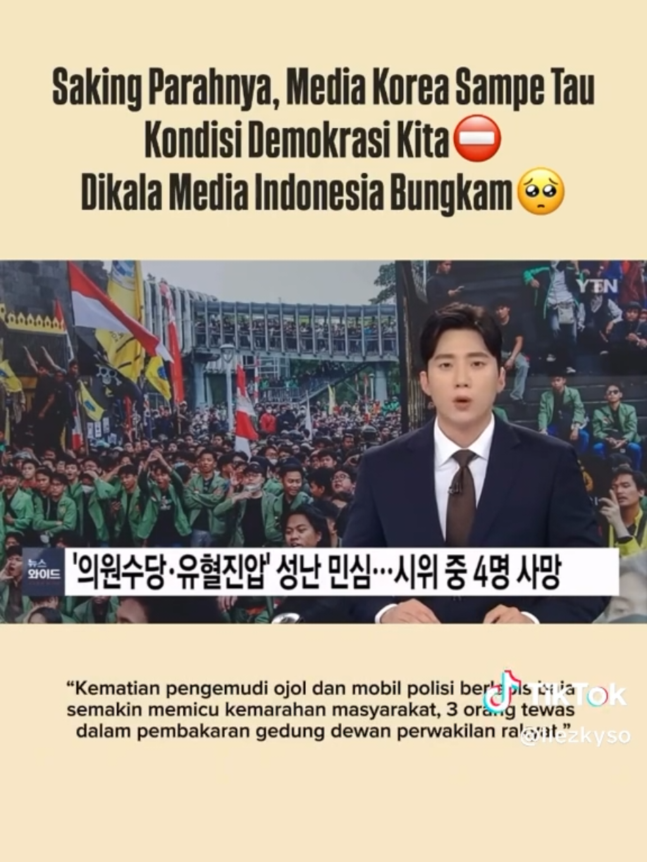 Indonesia masuk berita di KORSEL #indonesia #warga62 #indonesia🇮🇩 #demo #prabowo 