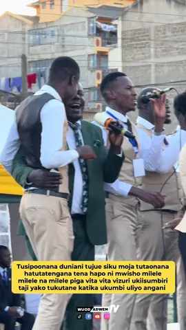 Tusipoonana duniani tujue  siku moja tutaonana  hatutatengana tena hapo ni  mwisho milele milele na milele piga vita vita vizuri ukiisumbiri taji yako tukutane katika ukumbi uliyo angani  Shida Zitakoma by Angaza Singers Marafiki Nawaalika by Angaza Singers  #wuodadwensongs #wuodadwenlyrics #_wuodadwen #thee_ochiengs_family #wuodadwen_ 