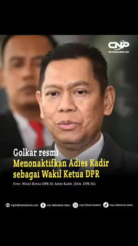 Sekretaris Jenderal (Sekjen) Partai Golongan Karya (Golkar) Sarmuji mengumumkan untuk menon-aktifkan Adies Kadir sebagai Anggota DPR RI dari Fraksi Partai Golkar. Keputusan ini diambil sebagai langkah pendisiplinan dan etika sebagai Anggota Dewan. Sebagaimana diketahui, Adies Kadir merupakan Wakil Ketua DPR RI periode 2024-2029. Namanya santer dibicarakan oleh publik menindaklanjuti pembahasan tunjangan DPR RI beberapa waktu ini. Adies Kadir sebelumnya viral usai menyebut tunjangan rumah senilai Rp50 juta per bulan bagi anggota dewan adalah hal yang wajar. la menuturkan bahwa anggota dewan pantas menerima tunjangan itu karena tidak mendapatkan fasilitas rumah dinas. 