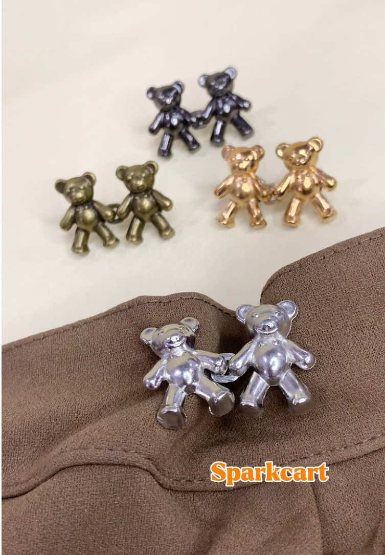 Cute Bear Button Pants Waist Adjustable #fyp #jeans #pants #button #waist 