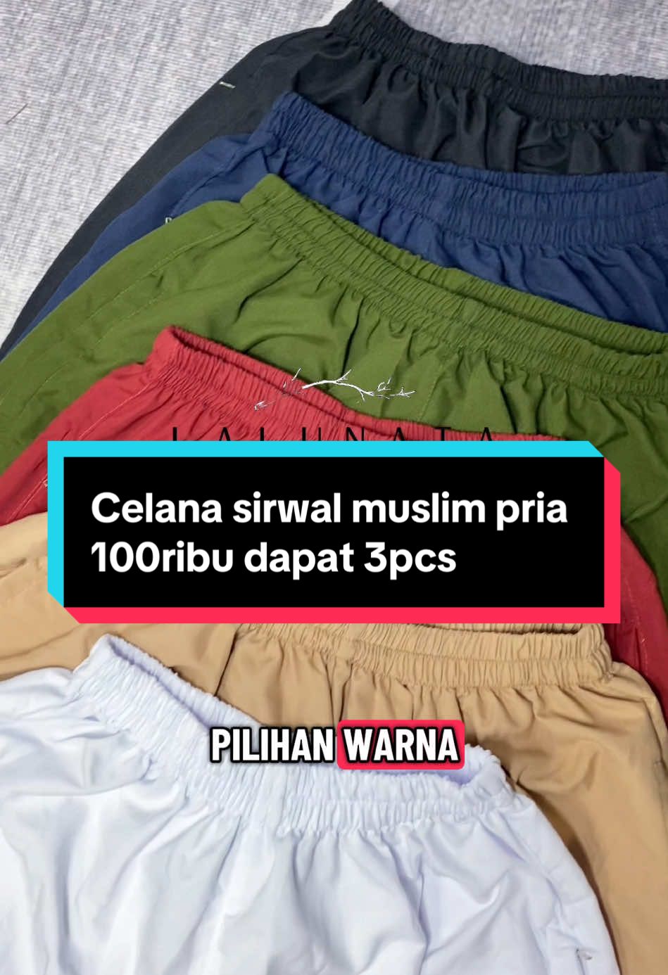 Celana sirwal muslim pria 100ribu dapat 3 pcs #sirwal #celanasirwal #celanamuslimpria #sirwalpria #fyp 
