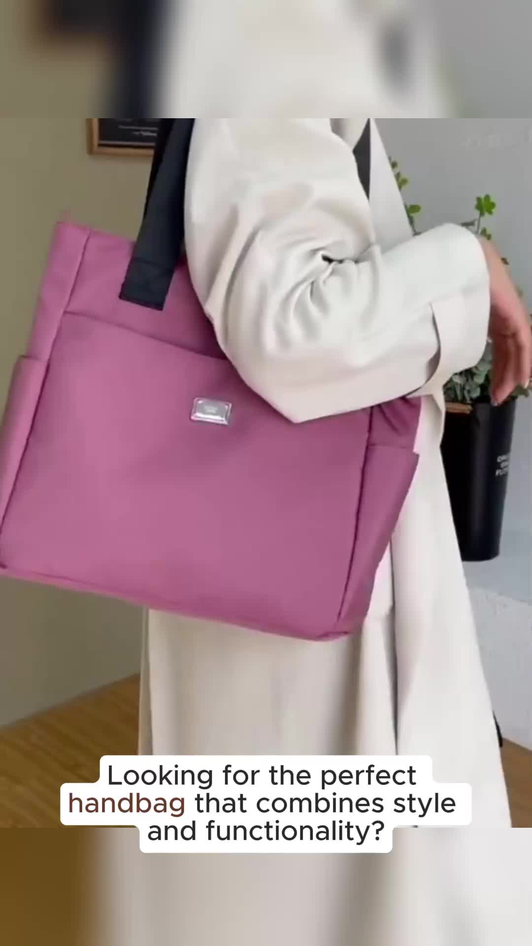 New Korean Fashion Handbag Mom Women's bag canvas high-end texture Large capacity Shoulder #3515 pink tote girl many pockets collection teenage dietbag t as wanita sling 