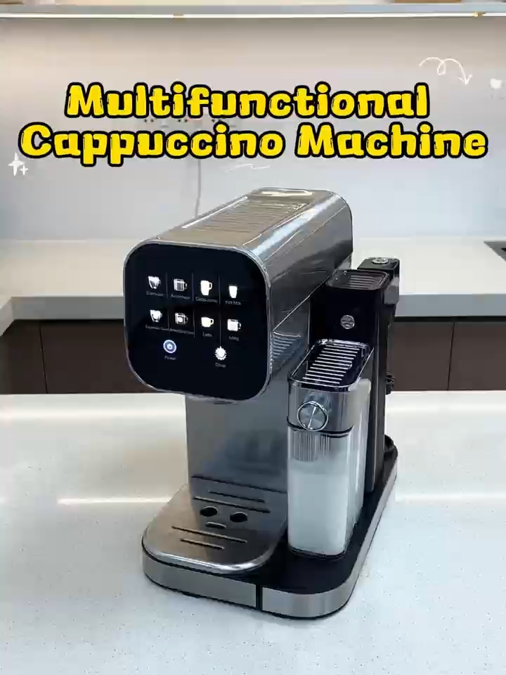 ☕️☕️Cappuccino machine with cool brew, cool milk frothing functions#kitchenappliance #espressomachine #coffeemaker #coffeetime