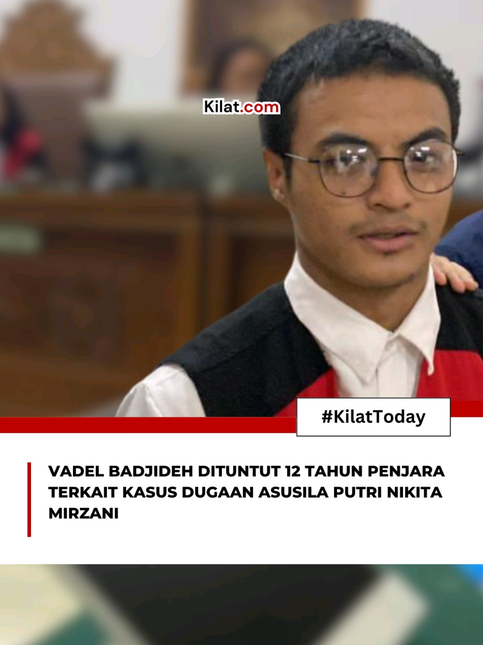 Mantan kekasih Laura Meizani, Vadel Badjideh dituntut 12 tahun penjara. Seperti diketahui, Vadel Badjidah menjadi terdakwa kasus dugaan asusila terhadap putri Nikita Mirzani. Adapun tuntutan tersebut disampaikan dalam sidang lanjutan di Pengadilan Negeri Jakarta Selatan pada Senin, 1 September 2025. Jaksa Penuntut Umum menuntut Vadel dihukum pidana selama 12 tahun penjara dan denda Rp1 miliar. Bagaimana menurut Konco Kilat? #kilatmedia #jadicepatpaham  #vadelbadjideh #lollyanaknikmir #nikitamirzani 