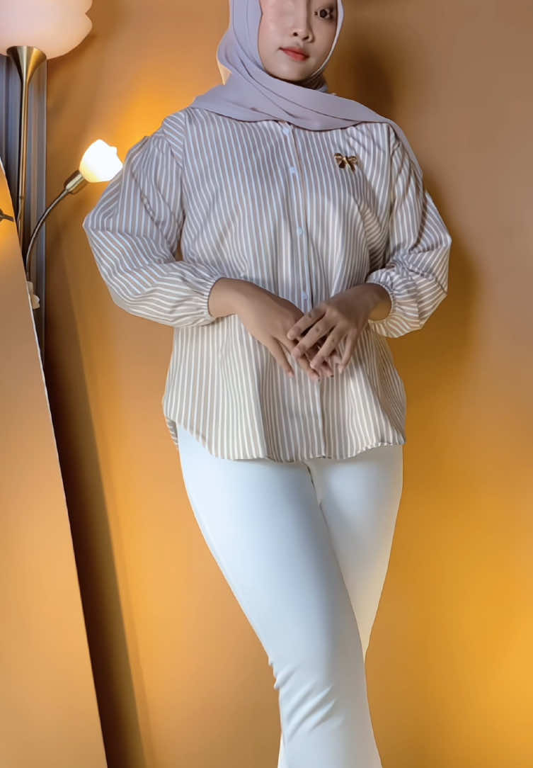 Kemeja salur cakep poll bes😍 #rekomendasi #kemejawanita #kemejasalur #fyp #fyppppppppppppppppppppppp 