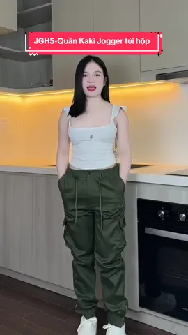 JGH5-Quần Kaki Jogger túi hộp