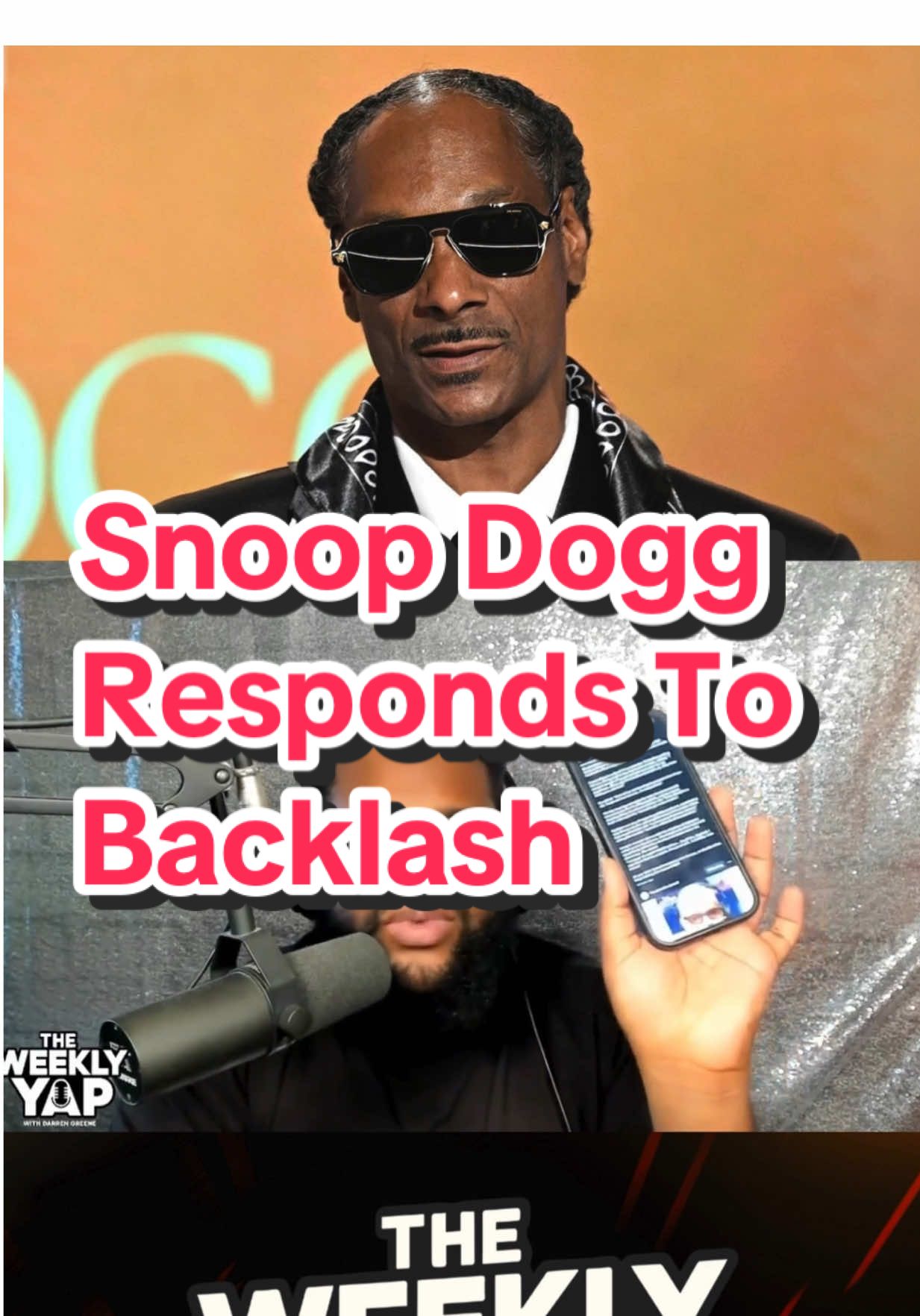 #SnoopDogg responds to backlash 
