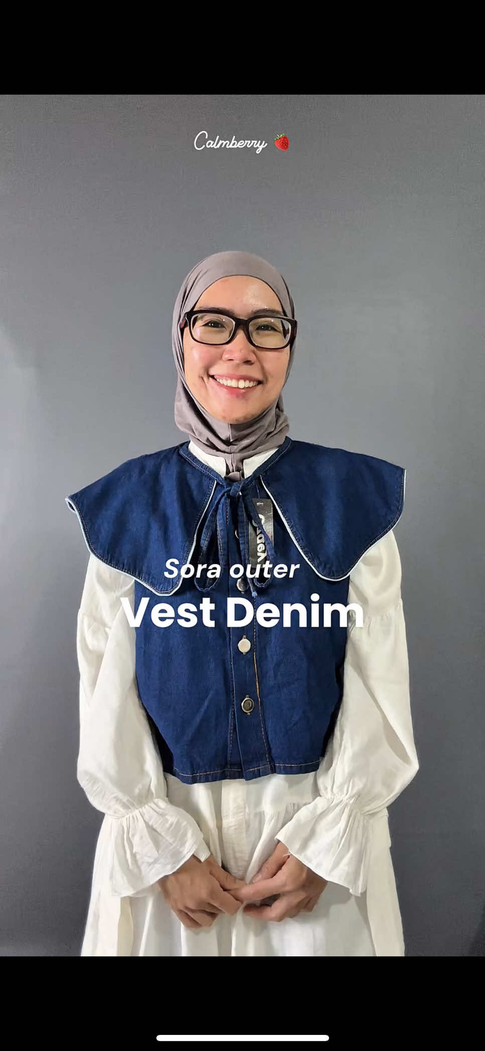 Vest denim modelnya uniq 😍 #vest #outer #rompi #outermurah #fashiontiktok 